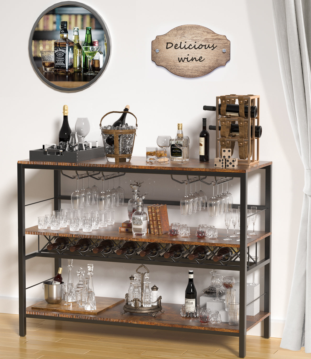 Wine coffee deals bar cabinet